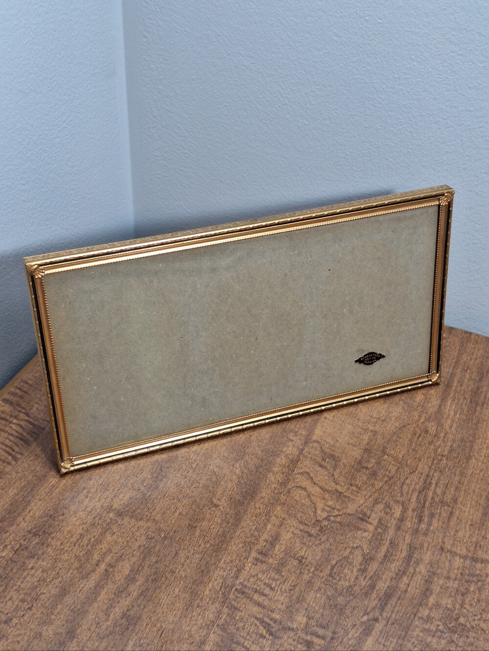 Vintage Brass Gold Ornate Art Deco Mid Century 11 X 6 Photo Picture Frame Decor